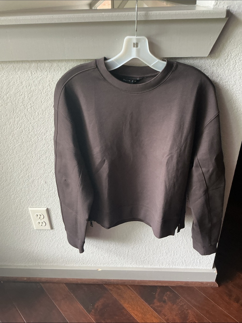 Athleta Form Knit Crew Sweatshirt-Truffle - Picture 2 of 6